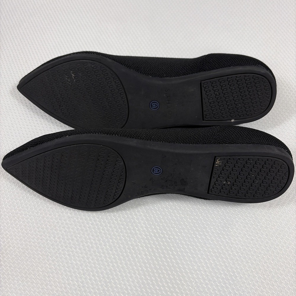 Rothy's Womens Black Pointed Toe Ballet Flats Shoes Slip On - Sz 8 - Picture 7 of 9